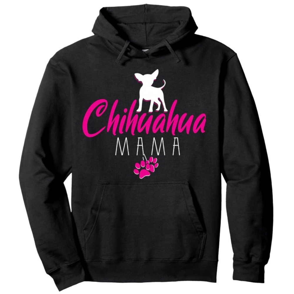 Chihuahua Mama Black Hoodie NWT